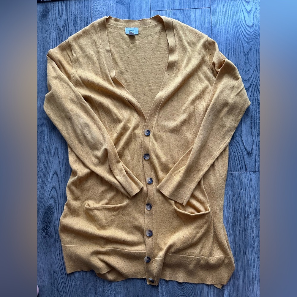 Old Navy Women's Yellow Cardigan Sweater